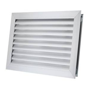 lot 39013 image: PATIKIL Door Air Vent Cover, 20 x 12 Inch, Aluminum Grille Ventilation Cover, Louvered Door Vent Grille, for Cabinet Wardrobe Door, Silver Tone
