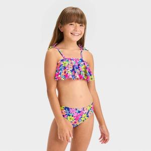 lot 38759 image: Girls Summer Blossom Floral Printed Bikini Set - Cat & Jack Size XL