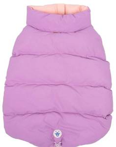 lot 38781 image: Oodles Purple Quilted Puffer Bubble Hem Fall Dog Jacket -Size XS