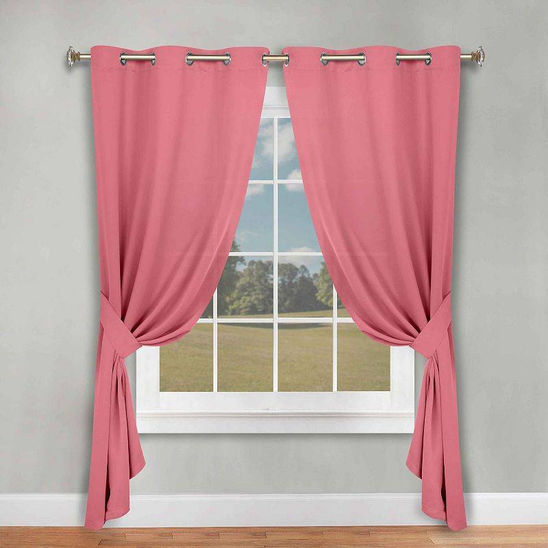 lot 38143 image: Superior Solid Blackout Curtains  Set of 2  46 x 96  Pink - Retail $75