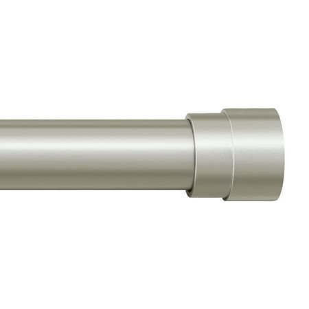 lot 15963 image: H.Versailtex Modern Decorative Adjustable Single Curtain Rod Telescoping 0.75 Diameter for Windows 28-48, Nickel