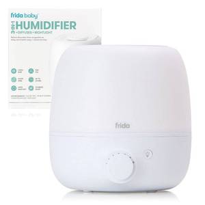 lot 33988 image: Frida Baby 3-in-1 Humidifier with Diffuser and Nightlight - White For Rooms 200-500 Sq. Ft., Quiet Operation, Portable, Adjustable Mist