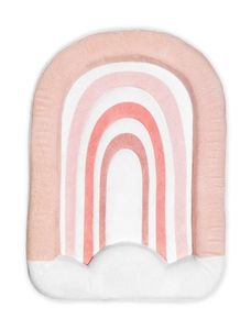 lot 33990 image: Blooming Bath Rainbow Plush Minky Fabric Baby Bathtub or Sink Mat, Pink