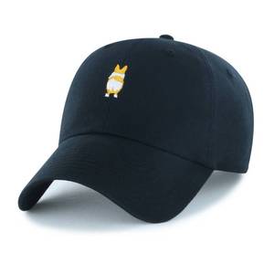 lot 33998 image: Lifestyle Adult Cotton Baseball Hats - Black Dog Pattern, Adjustable Strap, Woven Cotton