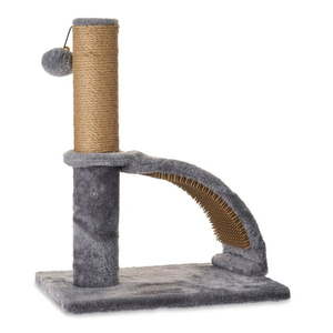 lot 36121 image: Vibrant Life Deluxe Jute Cat Scratching Post with Arch Rubber Massager Pack of 1
