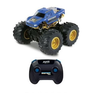 lot 36122 image: Adventure Force (110) 50th Anniversary Bigfoot Remote Control Monster Truck, WR5-10M51U-BL - Retail $69