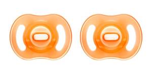 lot 38821 image: Tommee Tippee Ultra-light StayPut NightGlow Pacifier, 18-36 Months, 2 Pack, Soft Skin Feel, Extra Air Flow