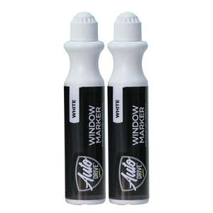 lot 38830 image: Auto Drive Universal Automotive Window Marker Kit  White  48 ml1.62 oz.  60020  2 Pack