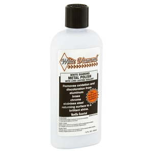 lot 38832 image: White Diamond Metal Polish with Long Lasting Sealant  12 FL. Oz. (Open)