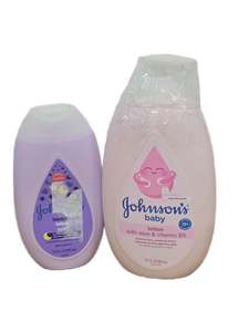 lot 38838 image: Johnsons Baby Lotion Set - Bedtime and Aloe Vitamin B5 Formula