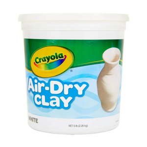 lot 38839 image: Crayola Air Dry Clay Bucket  5 lbs White Clay  Classroom Supplies for Teachers  School Supplies  Crafts  4 (Bucket is Broken)