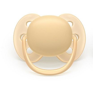 lot 38841 image: Philips Avent Ultra Soft Pacifiers 6-18m - Beige SINGLE Silicone, BPA-Free