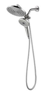 lot 38843 image: Better Homes & Gardens Satin Nickel Magnetic Shower Combo (Damaged)