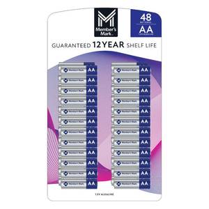lot 38863 image: Members Mark AA Alkaline Batteries, 48 pk.