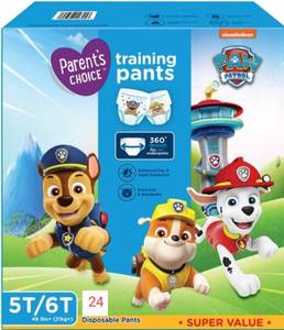 lot 37196 image: Parents Choice Paw Patrol Training Pants for Boys, 5T6T, 24 Count