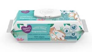 lot 40017 image: Parents Choice Fragrance Free Baby Wipes 200 Wipes