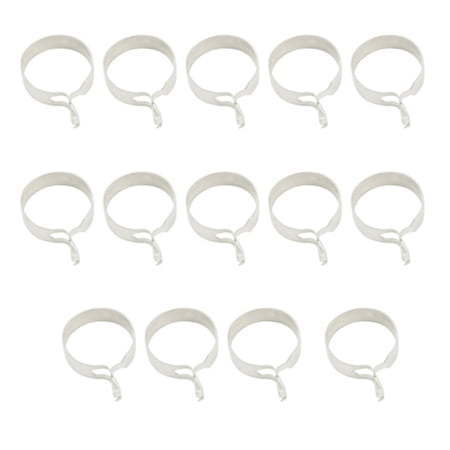 lot 35790 image: 34 Chrome Cafe Curtain Rod Clip Rings  by Mainstays Chrome (14 Count)