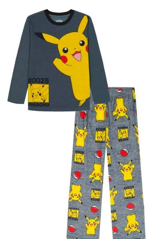 lot 38147 image: Pokemon Boys Long Sleeve Top and Pants Pajama Set, 2-Piece, Size 67