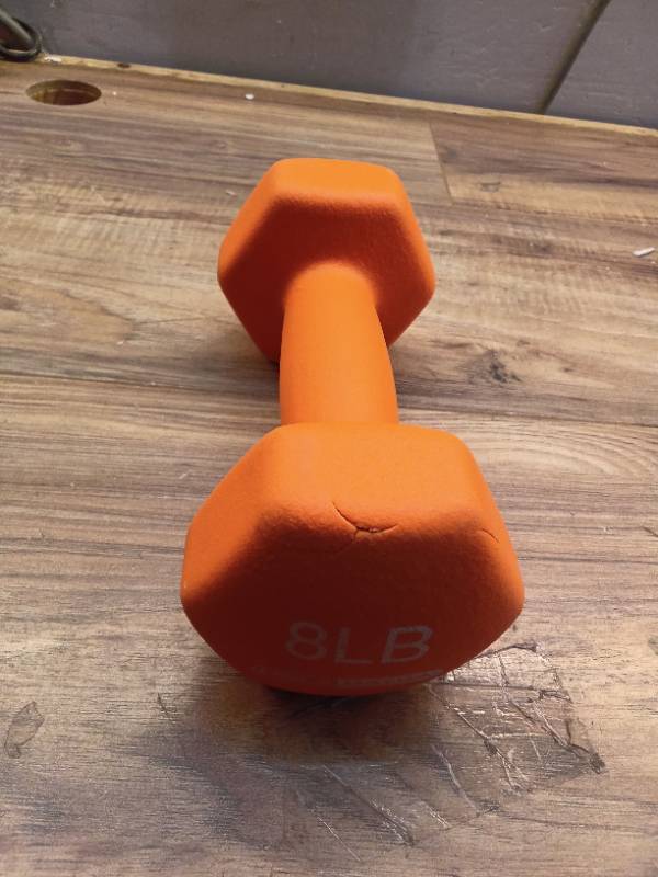 lot 35303 image: HolaHatha 8lb Neoprene Dumbbell
