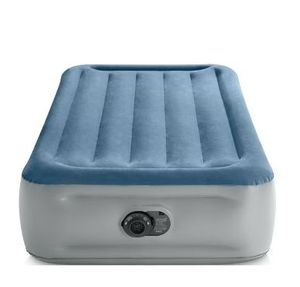lot 14154 image: Intex 15 Twin Essential Rest Dura-Beam Airbed Mattress with Built-in Pump