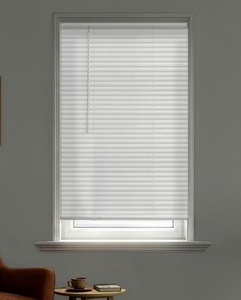 lot 36194 image: 4 units Mainstays 1 Cordless Room Darkening Vinyl Mini Blinds White, 36W x 48L - Retail $89