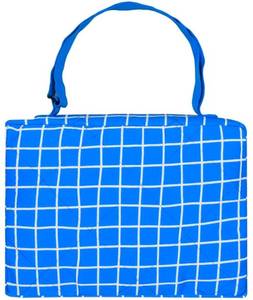lot 38901 image: Mainstays Beach Blanket, Sand and Water Resistant, 79 x 59, Blue Grid