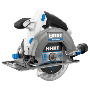 lot 38912 image: HART 20-Volt Brushless 5-12-inch Compact Battery-Powered Circular Saw (Battery Not Included) New Condition - Retail $109