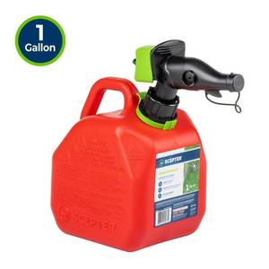 lot 38927 image: Scepter 1 Gallon Capacity SmartControl Gas Can  FR1G101 Red Fuel Container (NO SPOUT TIP)