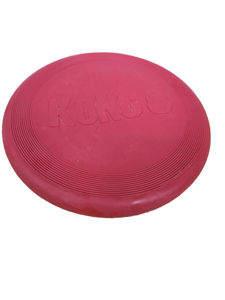 lot 38932 image: KONG Red Rubber Flying Disc Dog Toy