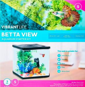 lot 38935 image: Vibrant Life Betta View Aquarium Starter Kit, 3 Gallon