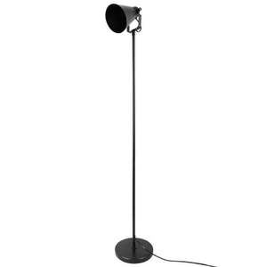 lot 40044 image: Mainstays 64-Inch Black Modern Floor Lamp with Adjustable Shade