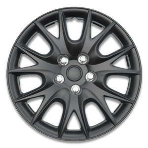 lot 40048 image: Auto Drive 16 Inch Black Hubcap Wheel Covers - Set of 4 - Fits Most Cars
