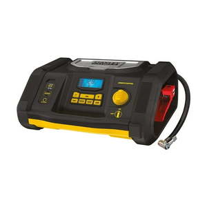 lot 40050 image: Stanley Fatmax 1200 Amp Jump Starter with Air Compressor & USB Power - Retail $119