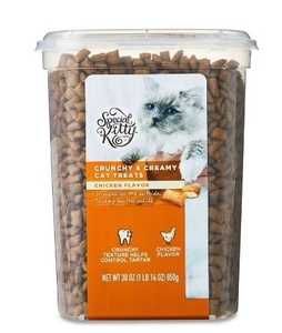 lot 36220 image: Special Kitty Crunchy & Creamy Dry Cat Treats, Chicken Flavor, 30 oz, (Feb2028)