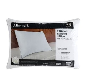 lot 36242 image: Allswell Ultimate Support Bed Pillow with Dual Function Fill and Removable Cover, StandardQueen