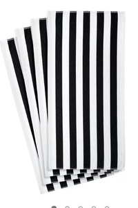 lot 36244 image: Mainstays Cabana Stripe Beach Towels 4 Pack Black and White