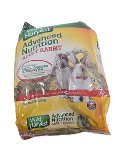 lot 38960 image: Wild Harvest Advanced Nutrition Adult Rabbit Food 8 lb (BEST BY 012928)