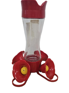 lot 38991 image: Hummingbird Feeder with Flower Feeding Ports