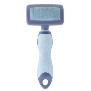 lot 38994 image: Vibrant Life Plastic Dog Slicker Grooming Brush with a TPR Grip