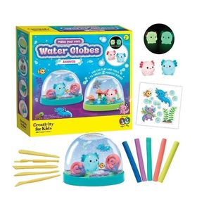 lot 40105 image: Creativity for Kids Make Your Own Water Globes Magical Axolotls - Create 2 Snow Globe Axolotl Craft Kit Toys, Ages 6-8
