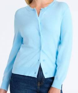 lot 41010 image: Free Assembly Womens and Womens Plus Solid, Stripe, & Print Classic Cozy Yarn Cardigan Sweater, Lightweight, Size XL