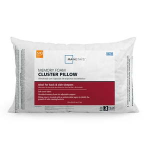 lot 41022 image: Mainstays Memory Foam Cluster Bed Pillow  Standard Queen