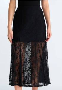 lot 41029 image: Devil Wears Prada Scoop Collection Womens Lace Maxi Skirt, Size Large (12-14)