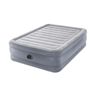 lot 36293 image: Intex 20 Queen Dura-Beam Deluxe Raised Air Bed Mattress with Built-in Pump - Retail $69