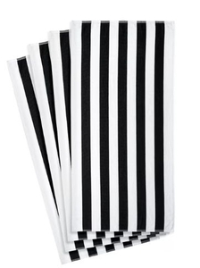 lot 36297 image: Mainstays Cabana Stripe Beach Towels 4 Pack Black White