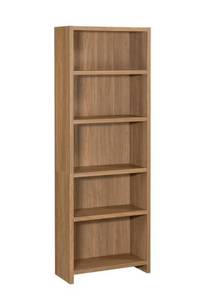 lot 37212 image: Mainstays Westley 5 Shelf Bookcase, Walnut Finish (72 58 Height x 25 78 Width) - Retail $89
