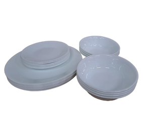 lot 40116 image: Corelle Vitrelle 24 Piece Dish Set White - Retail $89