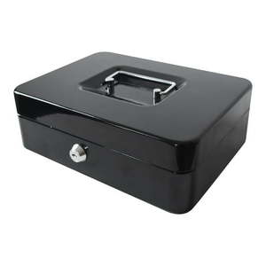 lot 40126 image: Pen  Gear 10 inch Metal Cash Box with Money Tray and Key Lock  Black  YFC-25