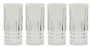 lot 40129 image: Martha Stewart 12.2oz 4-Piece Glass Tumbler Glassware Set