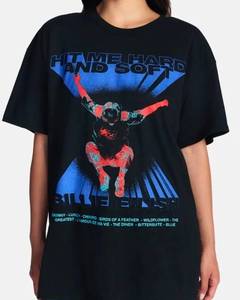 lot 41046 image: Billie Eilish Womens Song Title Graphic Tee with Short Sleeves, Size XL